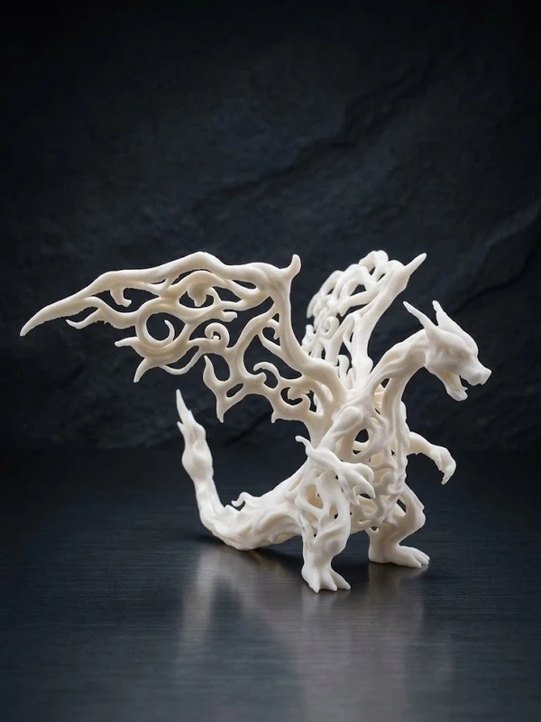 Statua Charizard Elementale: Edizione Arte Voronoi, Pokemon