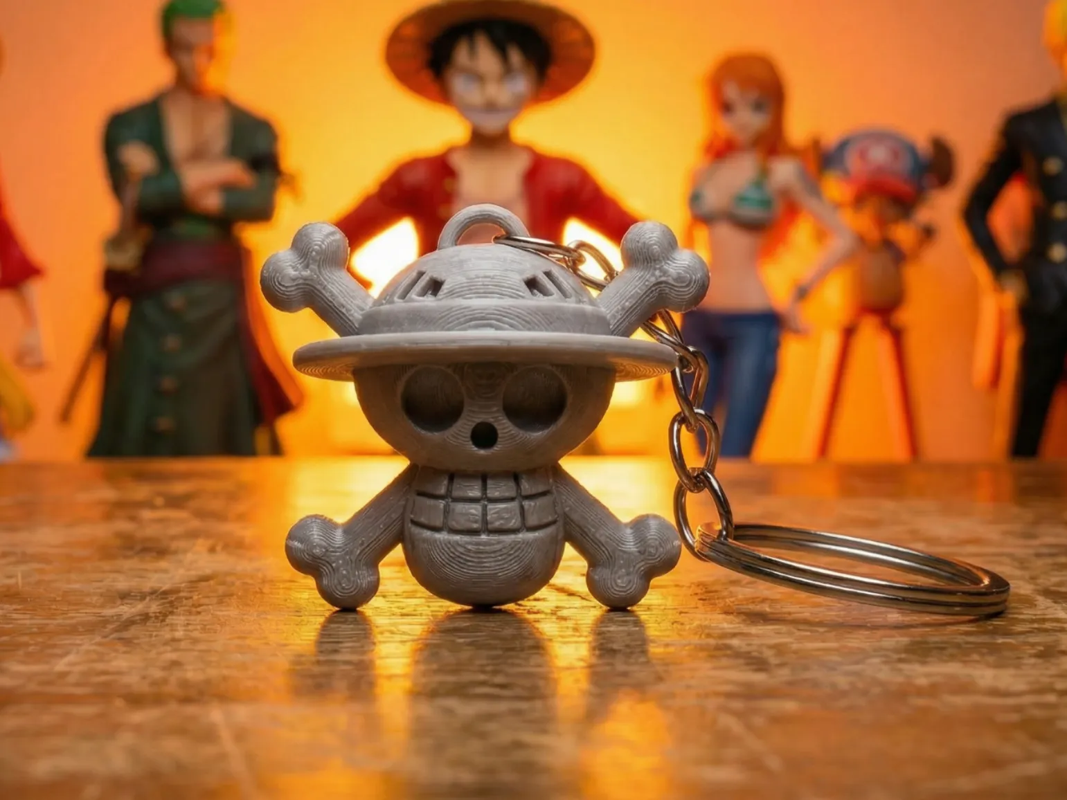 Portachiavi bianco Logo One Piece
