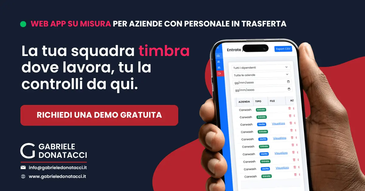 Sviluppo web app per timbrature